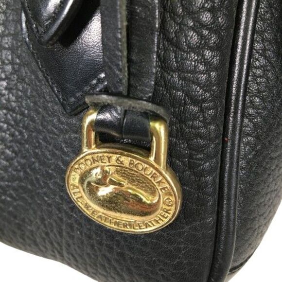 Vintage Dooney & Bourke AWL Black Leather Carrier Purse Shoulder Crossbody Bag - Picture 13 of 16